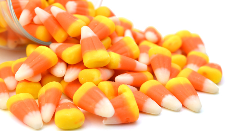 Spilled candy corn