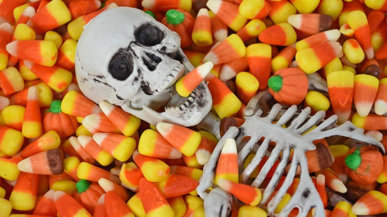 candy corn skeleton