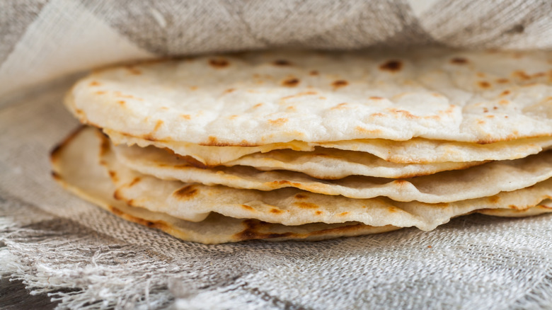 Tortillas in a towel