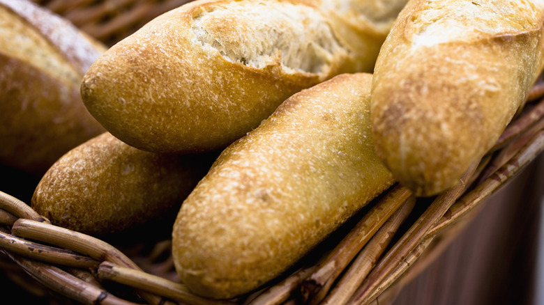 Baguettes in a basket