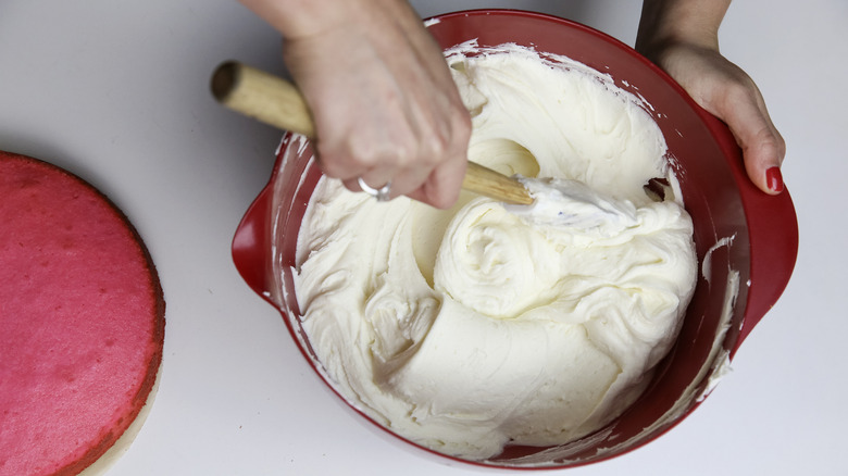 frosting in a bowl