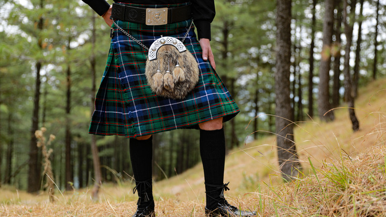 Man in a Scottish kilt