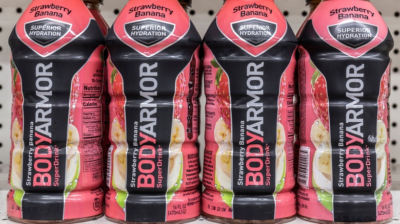 BodyArmor bottles on grocery shelf