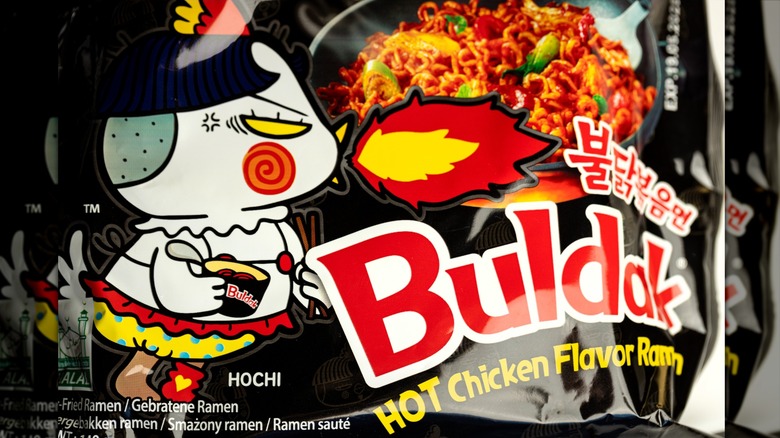 Packet of Buldak Hot Chicken Flavor Ramen