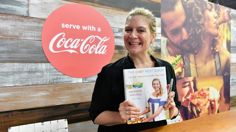 Amanda Freitag with her cookbook