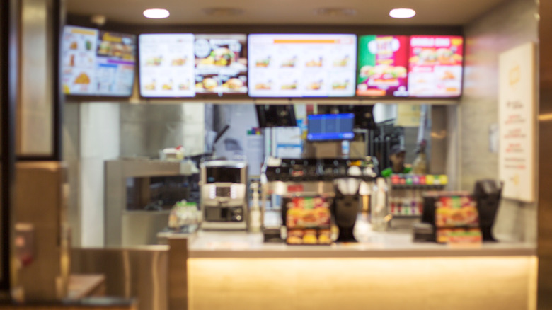 interior of fast food restaurant