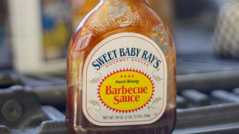 Sweet Baby Ray's barbecue sauce bottle