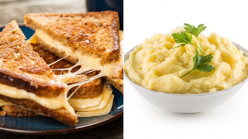 Grilled cheese and mashed potatoes