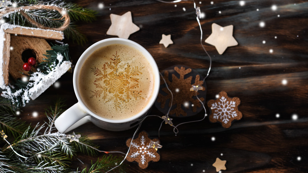 Coffee with a Christmas theme