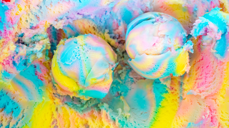 Colorful ice cream