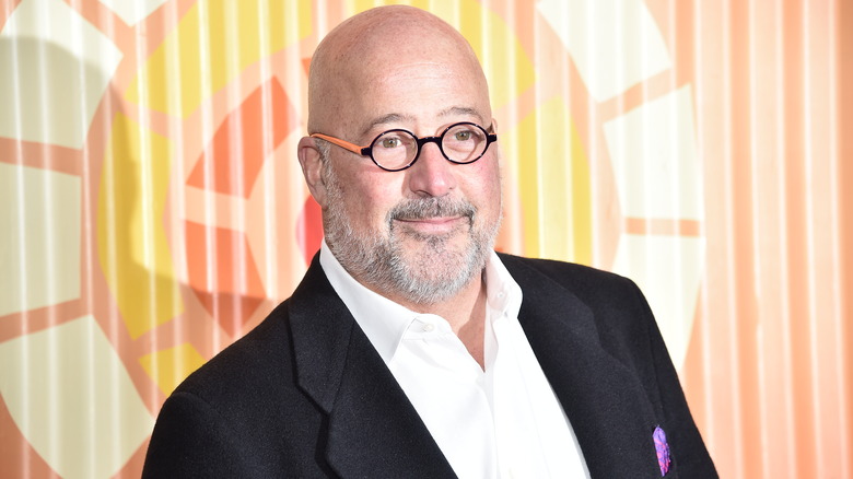 Andrew Zimmern in a suit