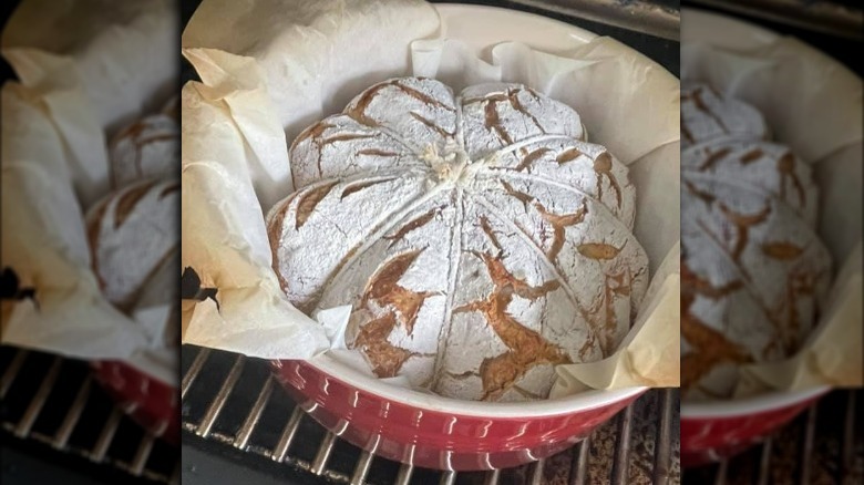 baking bread on a traeger