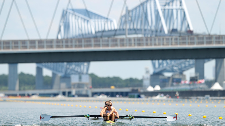 Rowers practicing Sea Forest Waterway