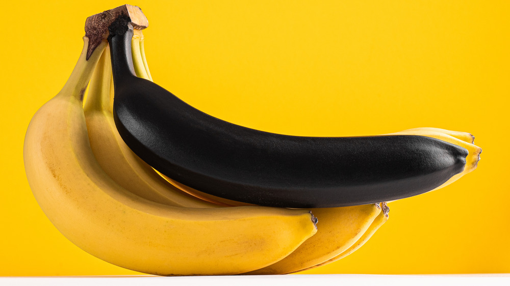 Yellow and black bananas