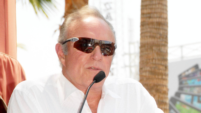 James Caan speaking in microphone