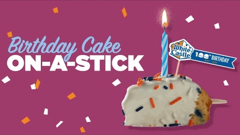 White Castle Birthday Cake on a Stick