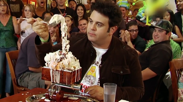 Adam Richman eating ice cream