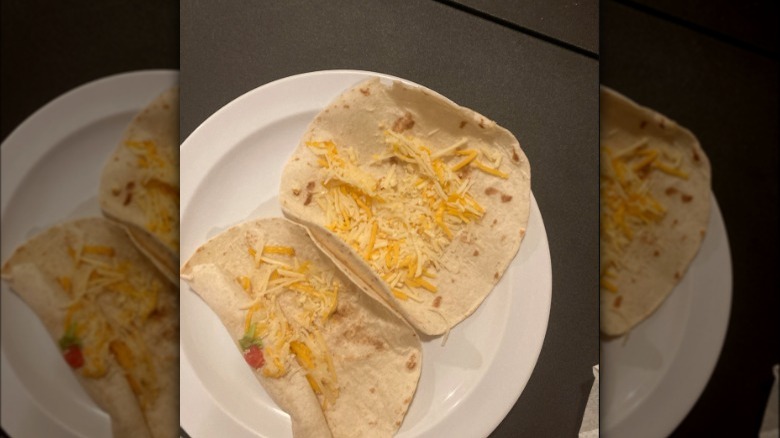 Taco Bell cheesy roll-ups with unmelted cheese 