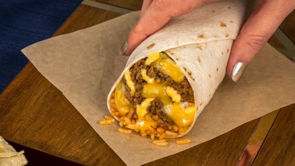 beans and onions taco bell burrito