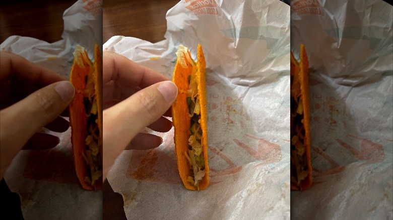 barely filled Doritos Locos Taco