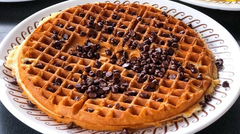 A chocolate pecan waffle from the Waffle House