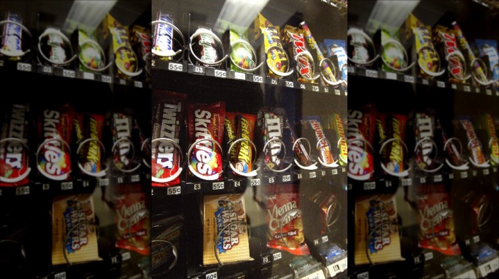 licorice and other candies in a vending machine