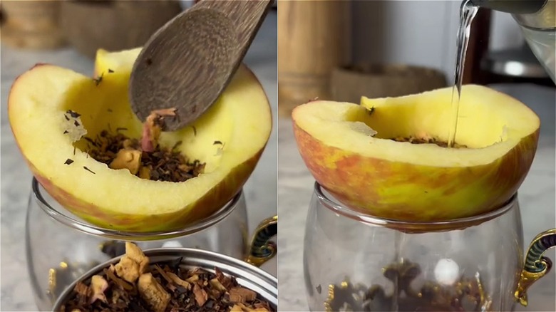 Tea infusion hack with apple