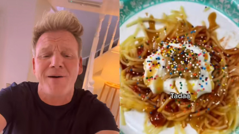 Chef Gordon Ramsay reacts to nightmare spaghetti