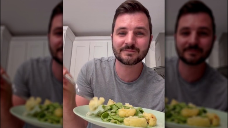 Danny Freeman posing with food