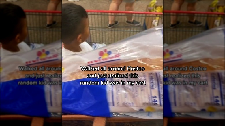 Child in Costco cart