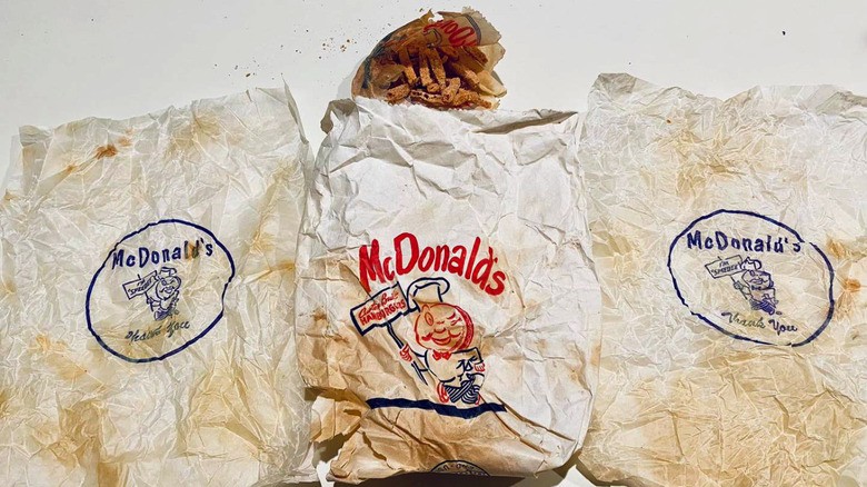 50 year old McDonald's wrapper and fries 