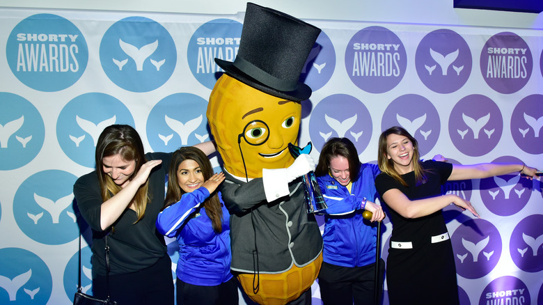 Mr. Peanut on red carpet