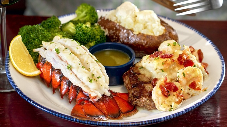 Plate of food at Red Lobster