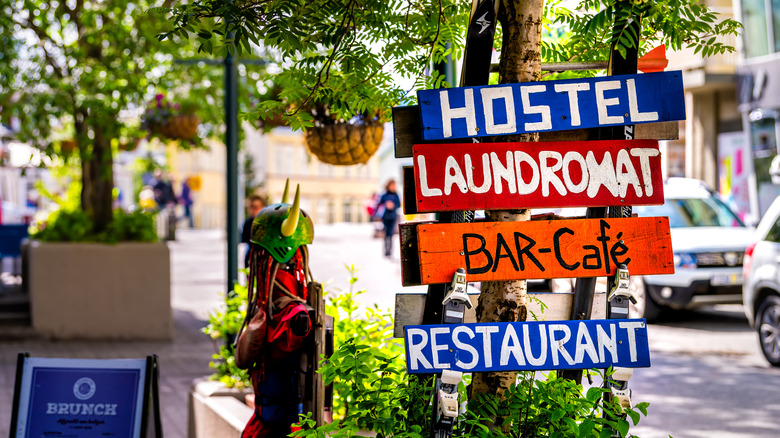 Laundromat bar sign