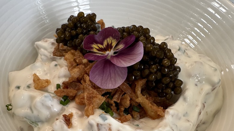 caviar dip in a bowl