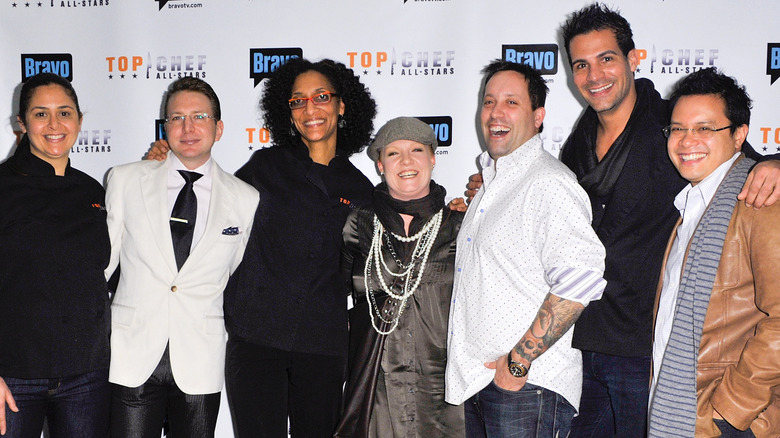 Some of the Top Chef All-Stars cast smiling at an event