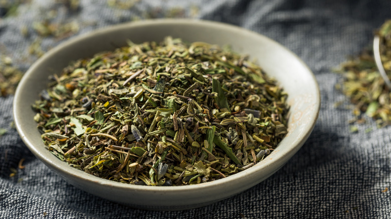 dried herbs in a bowl