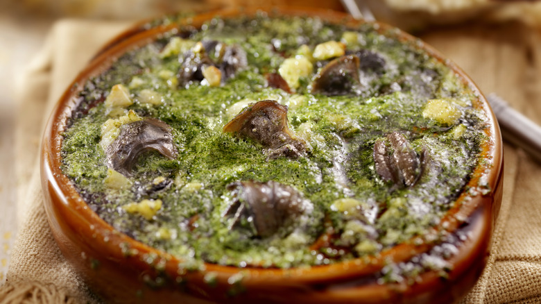 Escargot in garlic butter