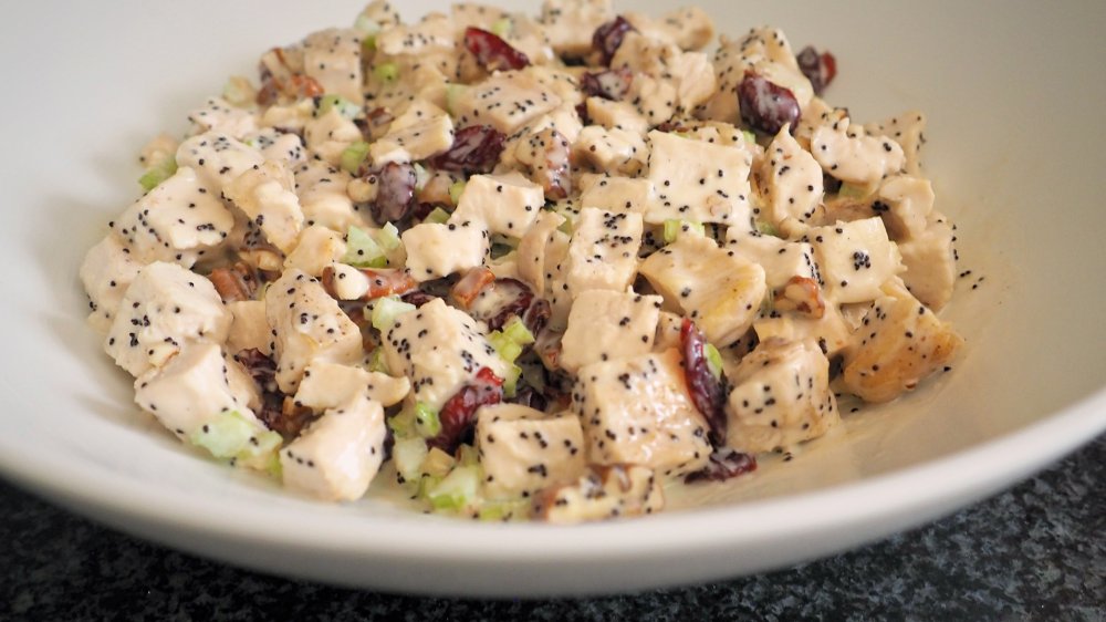 making Trader Joe's copycat chicken salad