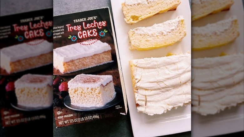 Packaging of Trader Joe's Tres Leche cake