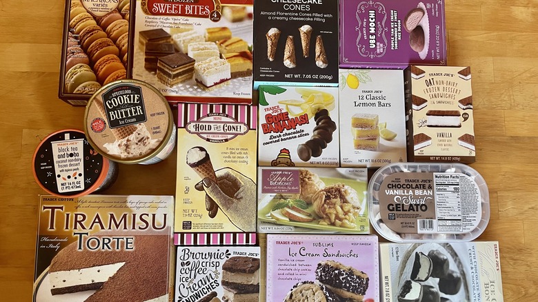 Assorted Trader Joe's frozen desserts