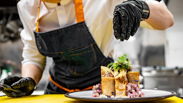 Chef preparing food