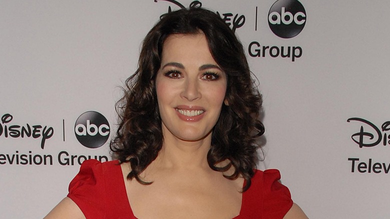 Nigella Lawson in red