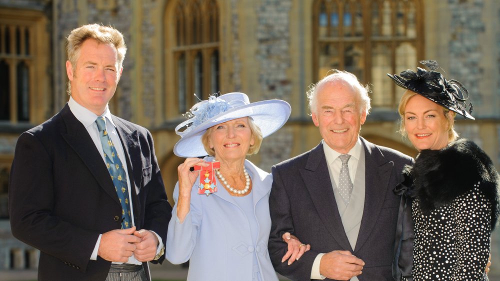 Mary Berry and her family, when she was awarded a CBE