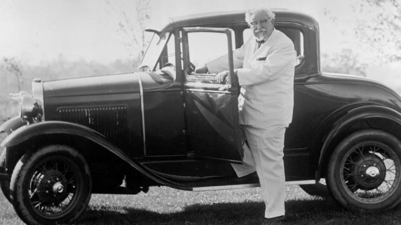 colonel sanders in car