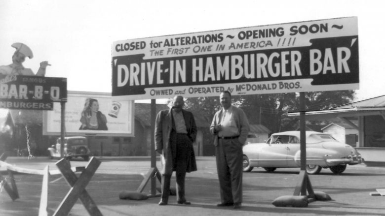 mcdonald brothers and restaurant sign