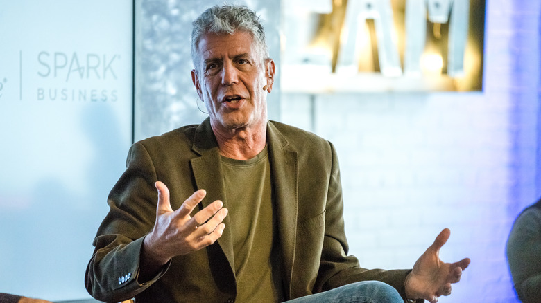 Chef and TV host Anthony Bourdain gives interview