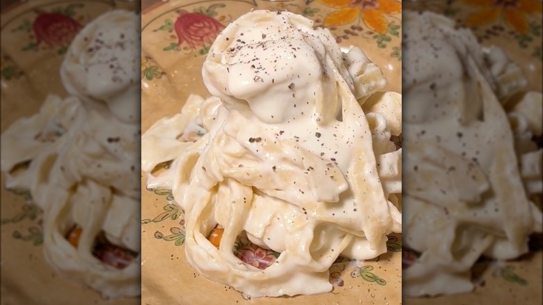 The Pasta Queen fettuccine cacio e pepe with ricotta