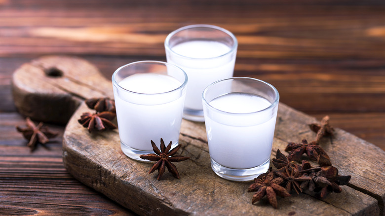 Two glasses of Turkish raki