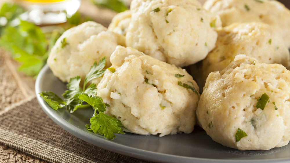 A plate of matzo balls